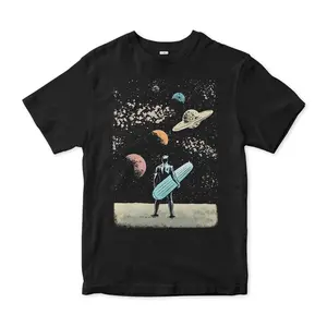 Men's Round Neck Graphic Short-Sleeve T-Shirt - Silver Surfer Print Cotton Casual Top, Available in Women's Sizes, AO3103, Casual T-Shirts