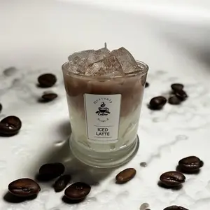 Heavenly Coffee Iced Latte Candle - Aromatic Scented Wax for Relaxation and Ambiance - Perfect for Home Decor and Gift
