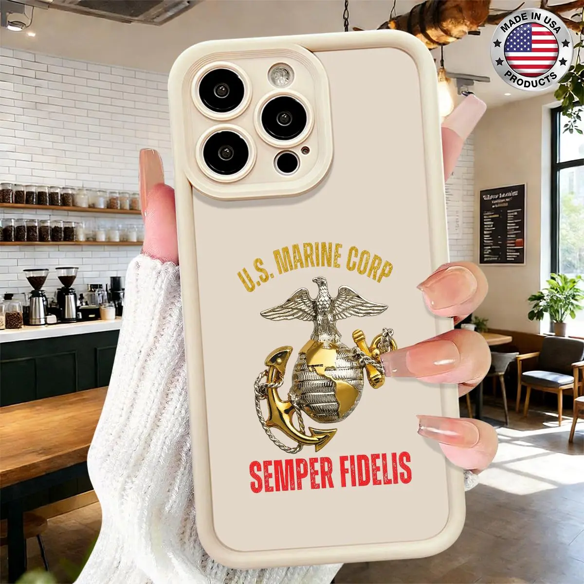 Cool U S Marine Corps Semper Fidelis Emblem Design Case for iPhone 17 16 15 14 Pro Max 13 12 11 XR XS Plus Air Slim Shockproof Anti Drop TPU Cover