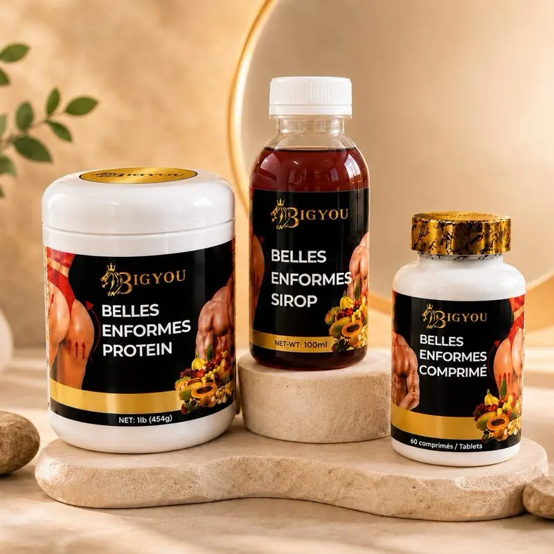 3-Piece Agase Matlòt Protein Set - Healthcare Protein Supplements Including Tablets and Sirop for Belles Enformes