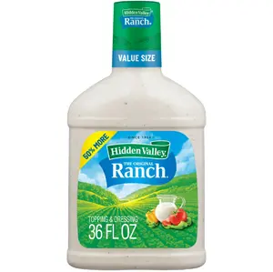 Hidden Valley Gluten Free Keto-Friendly Original Ranch Salad Dressing and Topping, 36 fl oz Flavor Dip