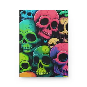 Vibrant Skull Art Journal, Colorful Hardbound Notebook for Artists, Gift for Halloween or Day of the Dead, Creative Writing Diary, [...]
