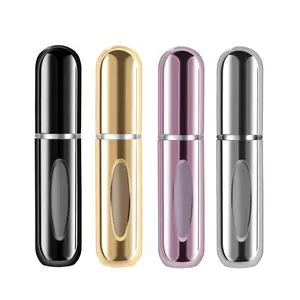 4 Pack 5ml Yamadura refillable perfume atomizers. Portable pump design, leak-proof and reusable. Compact size, perfect for travel, business trips and on-the-go fragrance refills