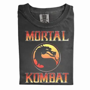 Mortal Kombat T-Shirt Gamer Girl Graphic T-Shirt Gift For Men Gift For Women Crew Neck Trendi Basic Cotton Tee Lightweight Everyday Tee