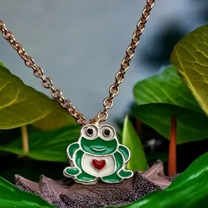Happy Frog Charm Necklace