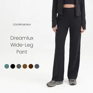 Colorfulkoala Wide Leg Yoga Pants with Pockets for Women — Loose Fit, Business-Casual, Athleisure Style Sweatpants