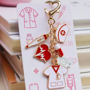 Nurse Thank You Keychain Gift, Medical Jewelry, Perfect Women Nurse Week Present, Healthcare Worker Appreciation Gift