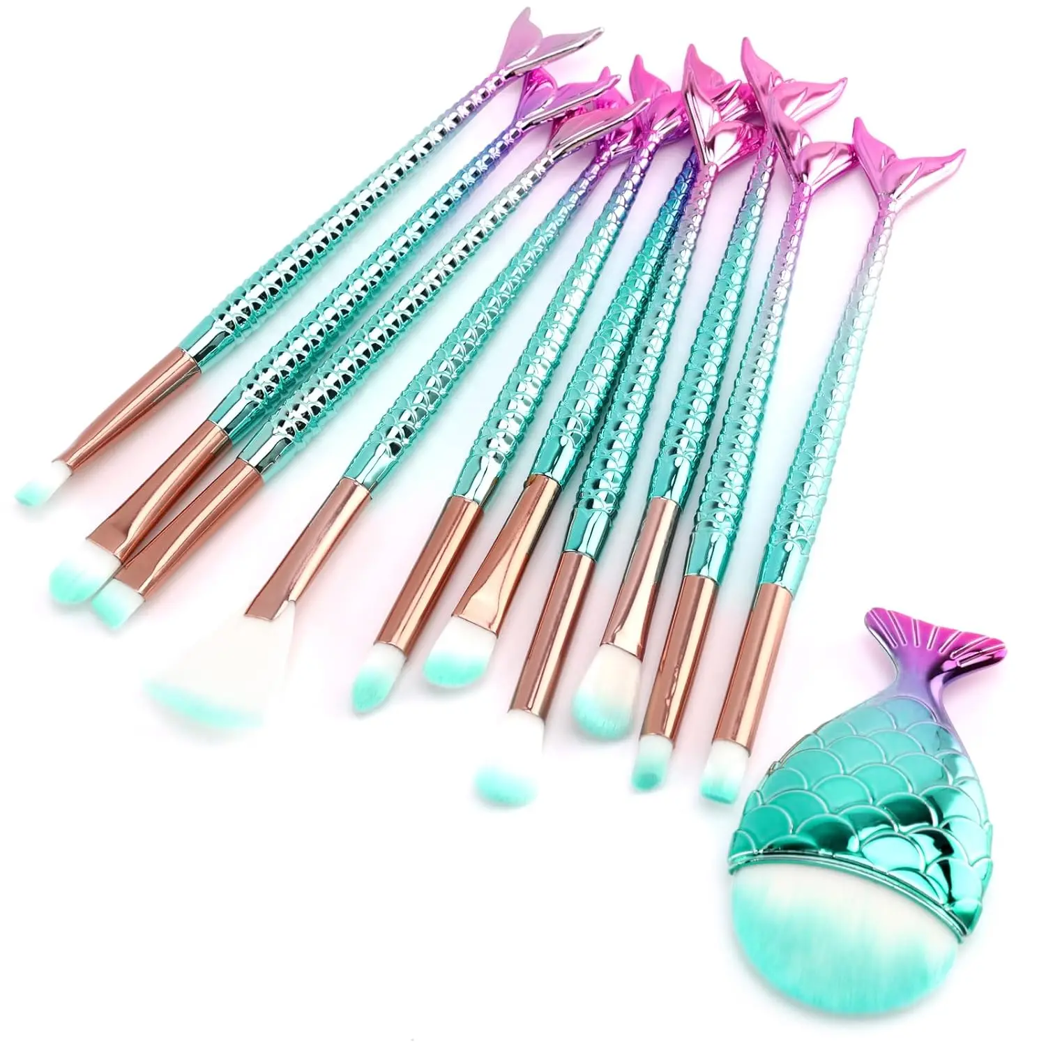 11PCS Kids' Makeup Face Brushes Set - Stocking Stuffers for Girls, Easter Basket Stuffers, Christmas Birthday Gift Ideas (Beauty & Personal Care Tool)