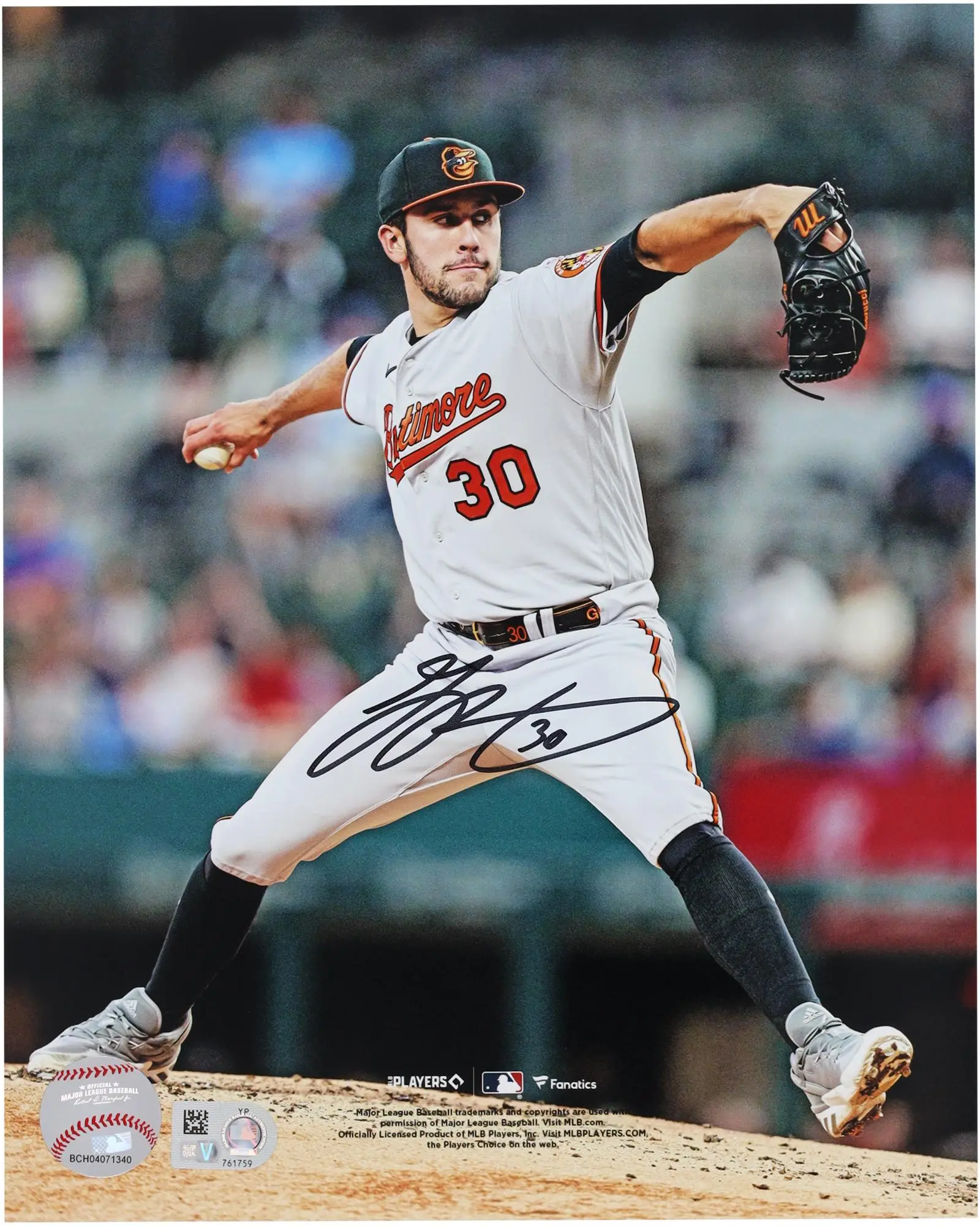 Grayson Rodriguez Baltimore Orioles Autographed 8" x 10" MLB Debut Photograph - Fanatics Authentic Certified