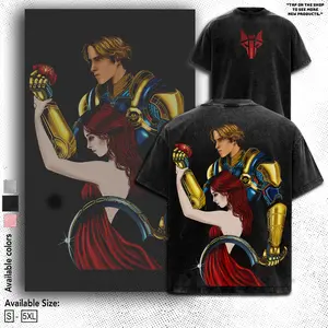Red Rising Darrow of Lykos and Eo Death and the Maiden T-Shirt, Red Rising Book Graphic Tee Washed Heavy Cotton Tshirt, red rising merch, Booktok Gift