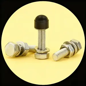 30-piece M10 Black Plastic Hex Bolt Protectors for Super High-Rise Buildings with High-Reflective Strips, Safe at Night, Anti-Fall, Stable, Reliable and Long-Lasting