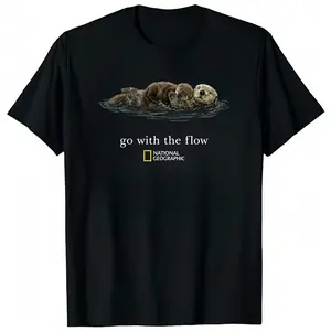 Vintage Animal Graphic Print Casual Cotton Tee Shirt Round Neck