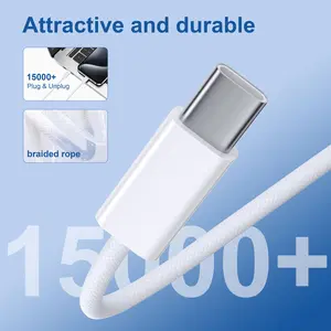 BYYBUO USB-C Power Charger Cable, 60W/5A PD Fast Charging, Nylon Braided, Durable, Compatible with iPhone 16/15, iPad, Laptops, Mobile Portable Devices