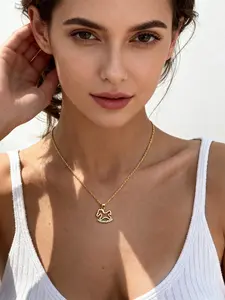 Elegant Hollow Out Horse Pendant Necklace with Zirconia Edge, & Silver Color Jewelry, Perfect for Daily Wear & Gifts