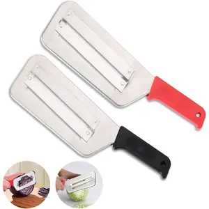 Cabbage  Shredder, 2 Pack Cabbage   Kitchen Slicer Sauerkraut  Coleslaw Grater,  Stainless Steel , Black & Red Handle