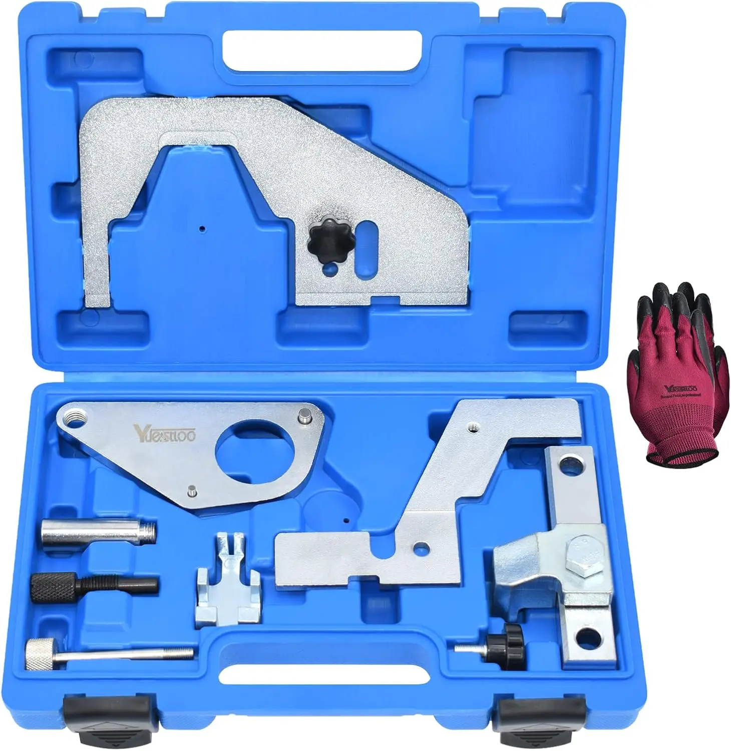 Engine Camshaft Timing Locking Tool Kit, Compatible with Jaguar Land Rover Evoque 2.0T, Ford Focus Mondeo Lincoln 2.0 SCTi Ecoboost Ti-VCT, 2.3T Mustang 303-1594 303-1595 303-1565 303-1504