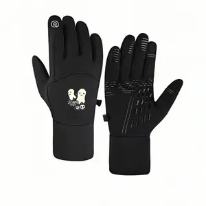 1 pair with  Solid Color Flag Emblem Sonic Night Graphicswinter gloves Touchable gloves Touch Screen Grippy Palm Hiking Adults keep warm Christmas gifts Thick Comfortable Warmest