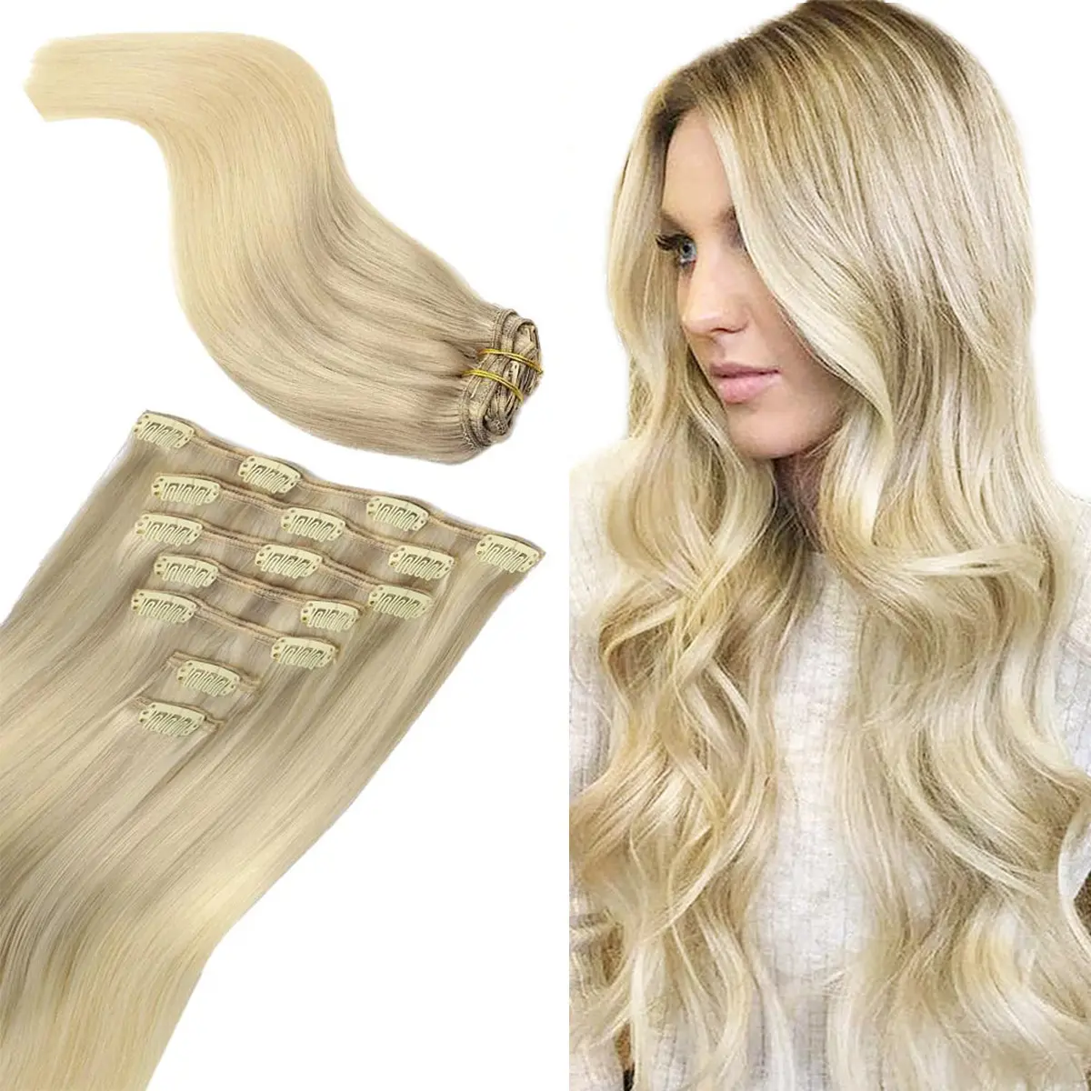 #17/22/60Ash Blonde to Golden Blonde and Platinum 