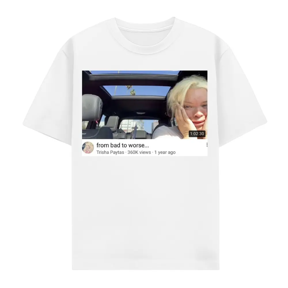 Trisha Shirt Paytas, Iconic Online Moment Graphic Tee, Retro Internet Screenshot Shirt, Unisex Casual Streetwear, Viral Meme Aesthetic