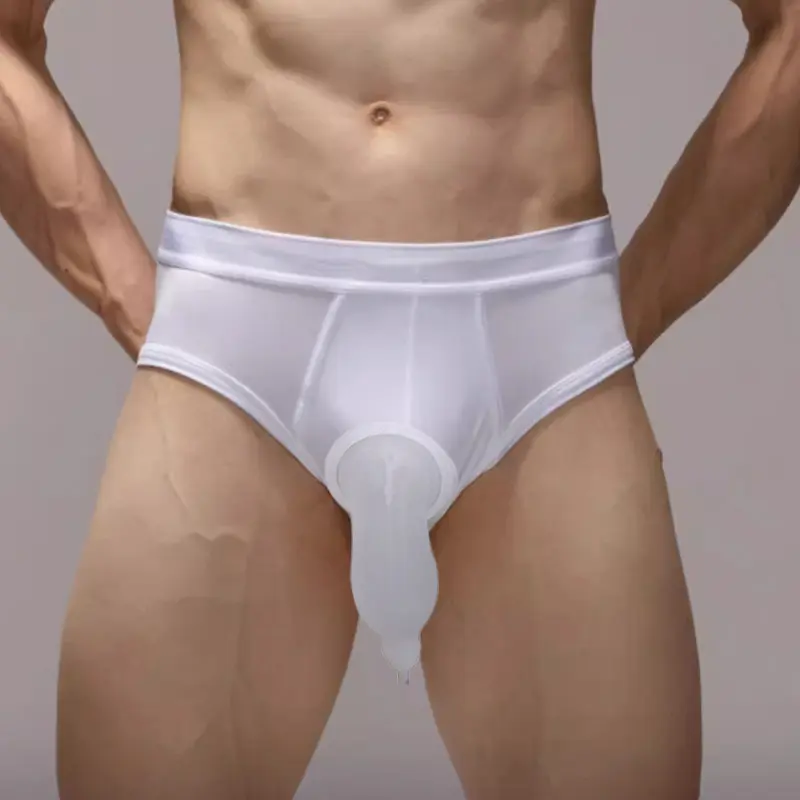 Wearable urine bag men's urine bag incontinence pants, reusable portable male collection bag pool system with collection bag, portable leak proof leg device