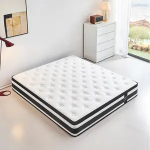 TWIN 12 Inch Hybrid Mattress with Individual Pocket Spring Soft Memory Foam CertiPUR-US Oeko-Tex 100 Certified Breathable Knitted Fabric Cover