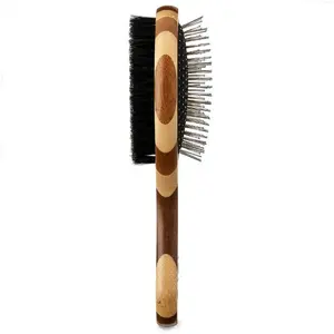 Vibrant Life Bamboo Dog Finishing and Detangling Combo Brush