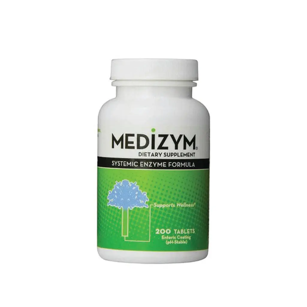 Medizym Enteric Coated Pancreatin Dietary Supplement Tablets - Natural Ingredients, Systemic Balanced Inflammation & Immune Support, Drug-Free, Promotes Physical Recovery - 200 Count Enzyme Tablets