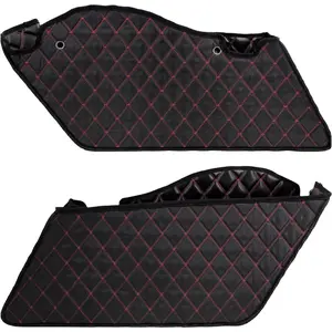 Non-Stretched Saddlebag Liners Inserts Red Thread Compatible with Harley Touring Electra Street Glide Road  2014-2023 1 Pair
