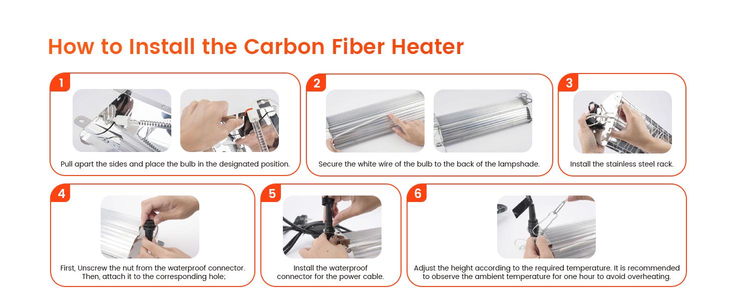 400W Large Chicken Coop Heater, Carbon Fiber Heating Lamp Outdoor Winter, Protable 2 Mode Temp & Hanging Height for Coop Rabbits Livestock Heating Plate Chicks Poultry House