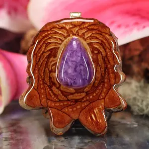 Charoite Pinecone Pendant