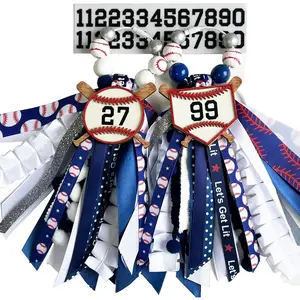 2Pcs football Keychains for women Bogg Bag Charms puese charms,bag accessories,baseball mum,Made player numbers 0-99