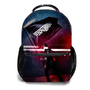 Skillet-Band-Backpacks for Girls, Cute School Backpack for Girls Boys, Aesthetic Bookbag for Teens, Lightweight Classic Backpack for Travel, Work, Picnic A-53