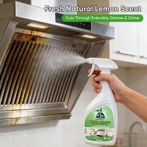 CLEAN MAGICIAN Multipurpose Heavy Duty Degreaser Cleaner 16.9 FL.OZ Lemon Scented Spray for Kitchen Stove Oven Sink & Range Hood mild  alkaline  formula