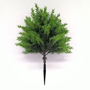 1/2PCS(No Flower Pots) Artificial Topiary Bushes for Outdoors with Spike, Boxwood Ball Fake Shrubs UV Resistant Faux Plants for Indoor Outdoor Fall Thanksgiving Halloween Decor