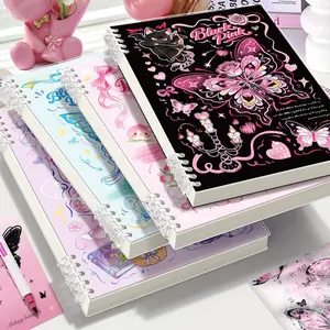 Butterfly Aesthetic Spiral Notebook Thick Paper Journal, Cute Kawaii Illustration Style for Girls and Students, Perfect for School Notes, Study, Daily Writing, Planning and Creative Journaling, Beautiful Gift Notebook with A5 and B5 Size Options