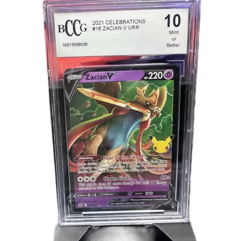 BCCG Pokmon 2021 Celebrations #16 Zacian V URR Full Art Card GMA 10 Mint Condition Collectible Trading Card Game Series 2020 Rose Rainbow Darkness Ablaze Trainer #196 - TikTok Shop BCCG Pokmon 2021 Celebrations #16 Zacian V URR Full Art Card GMA 10 Mint Condition Collectible Trading Card Game Series 2020 Rose Rainbow Darkness Ablaze Trainer #196 - TikTok Shop