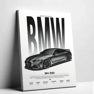 Fuel Your Passion for Speed  BMW M4 G82 Canvas Wall Art M Power Legacy Car Guy Decor