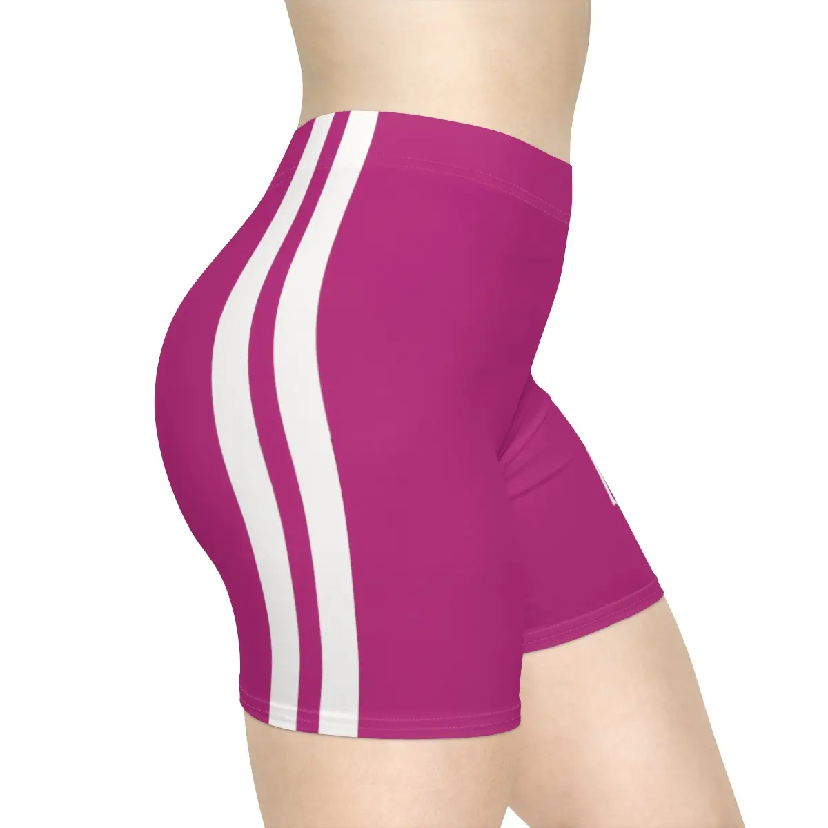 CRWLSPCE Women's Bicycle Shorts - Stylish, High-Performance Cycling Shorts for Women Pink racing stripes