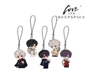 Game Love and Deepspace Acrylic Keychain - Sylus Rafayel Xavier Zayne Caleb Phone Lanyard Keyring with Smartphone and Cellphone Accessories Smartphone Cellphone