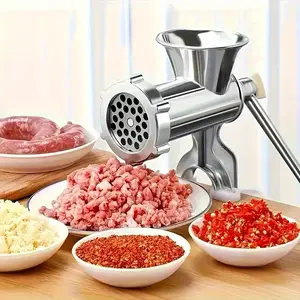 1Pc manual meat miner, a manual food processor with tabletop clips, multi-function kitchen tool for shredding meat and vegetables without electricity or batteries