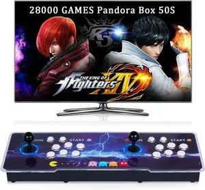【Value for Money Bundle】【 28000 Games in 1 】 Box 50S Arcade Game Console Retro Game Machine for PC & Projector & TV, 2-4 Players, 1280X720, 3D Games, Search/Hide/Save/Load/Pause Games