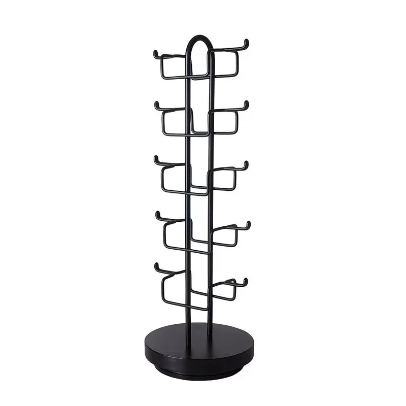 5 Slot Rotating Eyeglass Holder Stand, 360° Swivel Sunglasses Organizer Display Rack for Desk Vanity Office