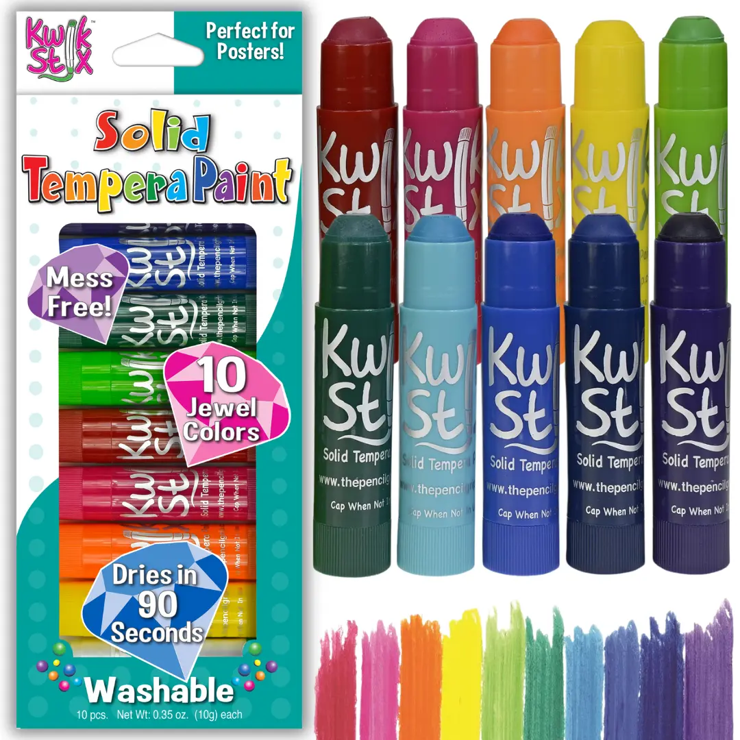 Kwik Stix Paint Sticks, Set of 10 Jewel Tones