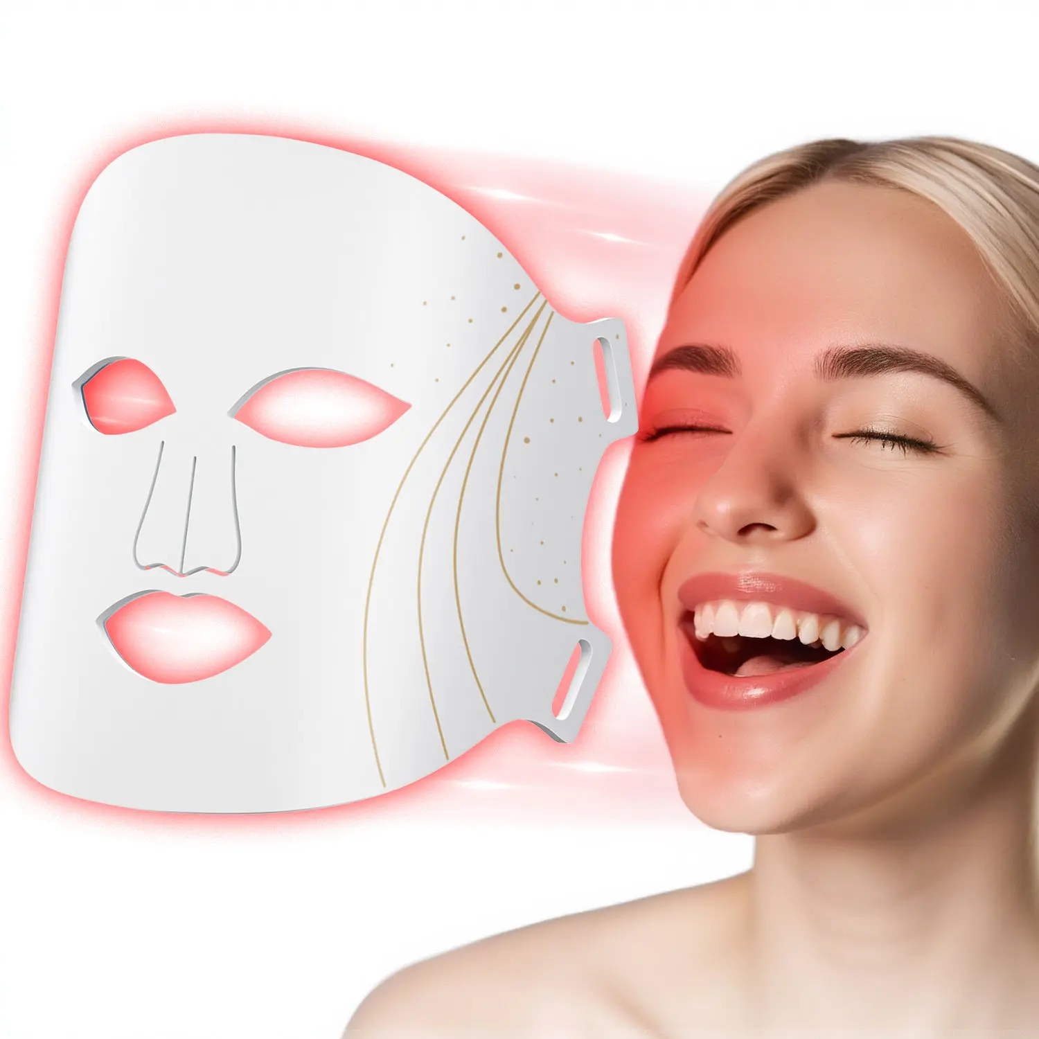 Silicone Colorful Phototherapy Face Mask - Daily Facial Beauty Device for Acne Removal, Brightening, Deep Cleaning, Skin Repair, Glow Skin, Convenient At-Home Use