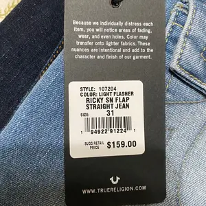 True Religion Ricky Straight light blue jeans