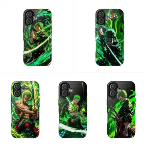 Zoro Green Fusion Ink Phone Case - Compatible with iPhone 7,8,X,11,12,13,14,15,16,17 & Samsung Galaxy S21,S22,S23,S24,S25 Series