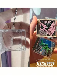 Mini CD Box Album Pendant Keychain, DIY Acrylic Keychain, Fan Made Memorial Mini Pendants, Birthday Party Gift, Keychain Bag Pendant