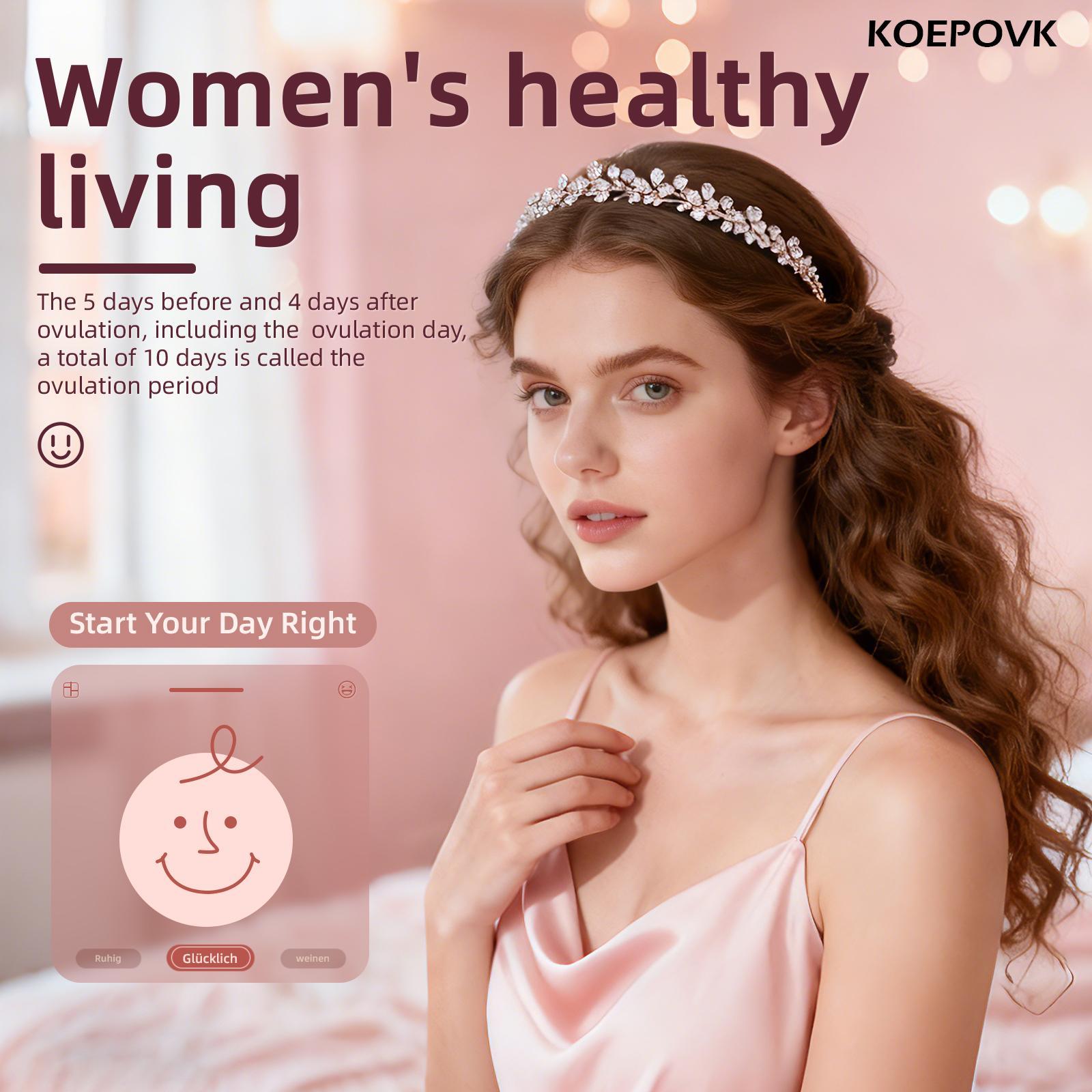 KOEPOKV Ceramic Smart Ring SleepHealth Fitness Tracker Wearable Devices for Women Gift StepCalorie Waterproof Durability Pink Color with Charging Case multifunctional