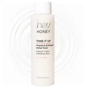 Hey Honey Tone It Up Propolis & Echinacea Water Herbal Face Toner, 3-in-1 Anti-Aging, Protects, Soothes & Balance Premature Skin | Calming Daily