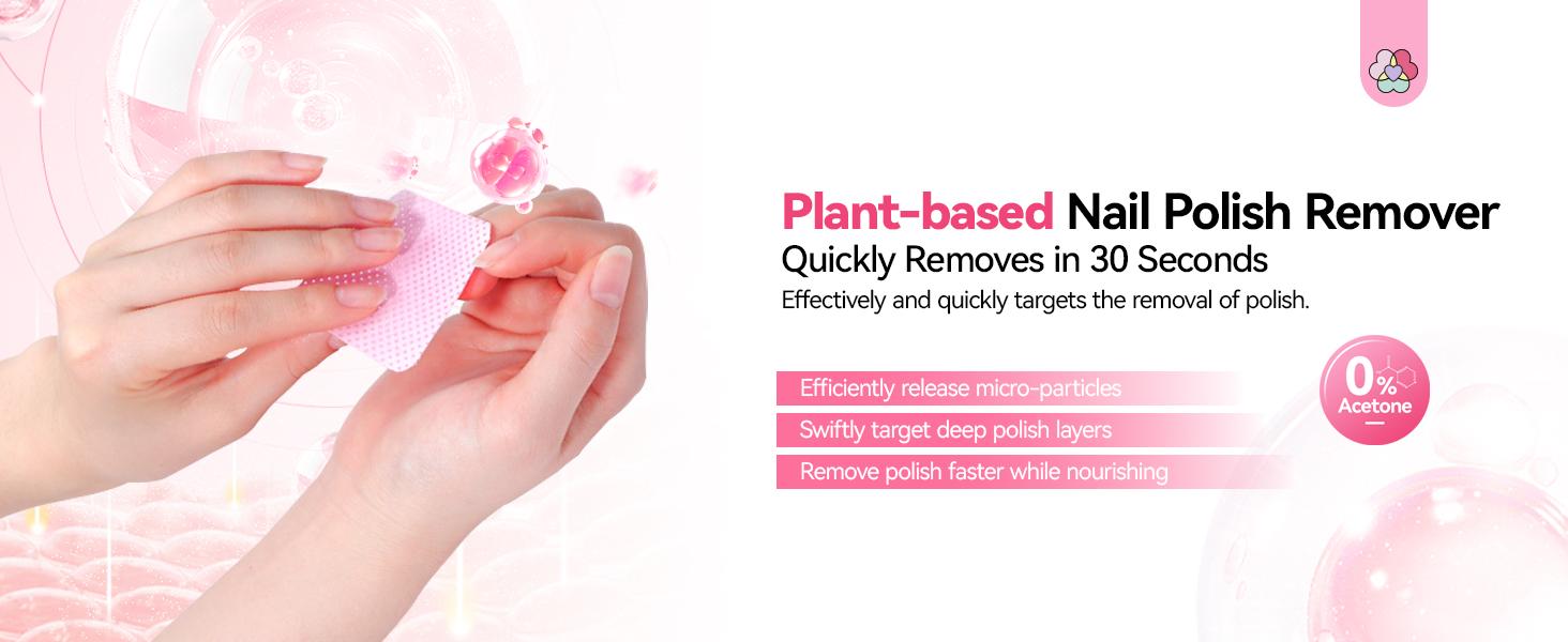 SAVILAND Plant-Based Nail Polish Remover Kit: Non-acetone Formula Shea Butter Rose Cuticle Oil Castor Oil Nourishing Nails Removing All Polish Types